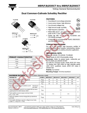 MBRB2535CT-E3/81 datasheet  